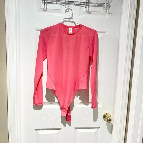 Sz L Lululemon Wundermost Nulu Mesh Long-Sleeve Crewneck Bodysuit - Picture 3 of 8